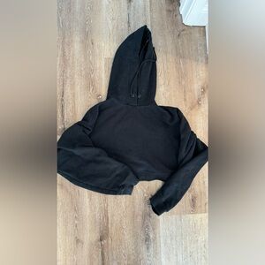 Alo Cropped Black Hoodie